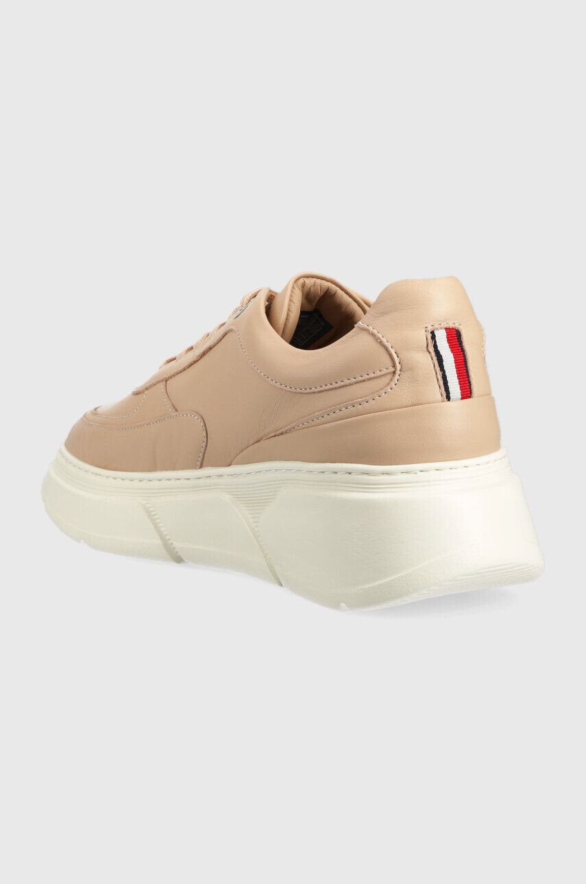 Tommy Hilfiger Кожени маратонки FW0FW06855 CHUNKY LEATHER SNEAKER в бежово - Pepit.bg