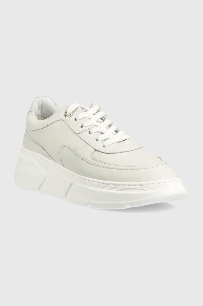 Tommy Hilfiger Кожени маратонки FW0FW06855 CHUNKY LEATHER SNEAKER в сиво - Pepit.bg