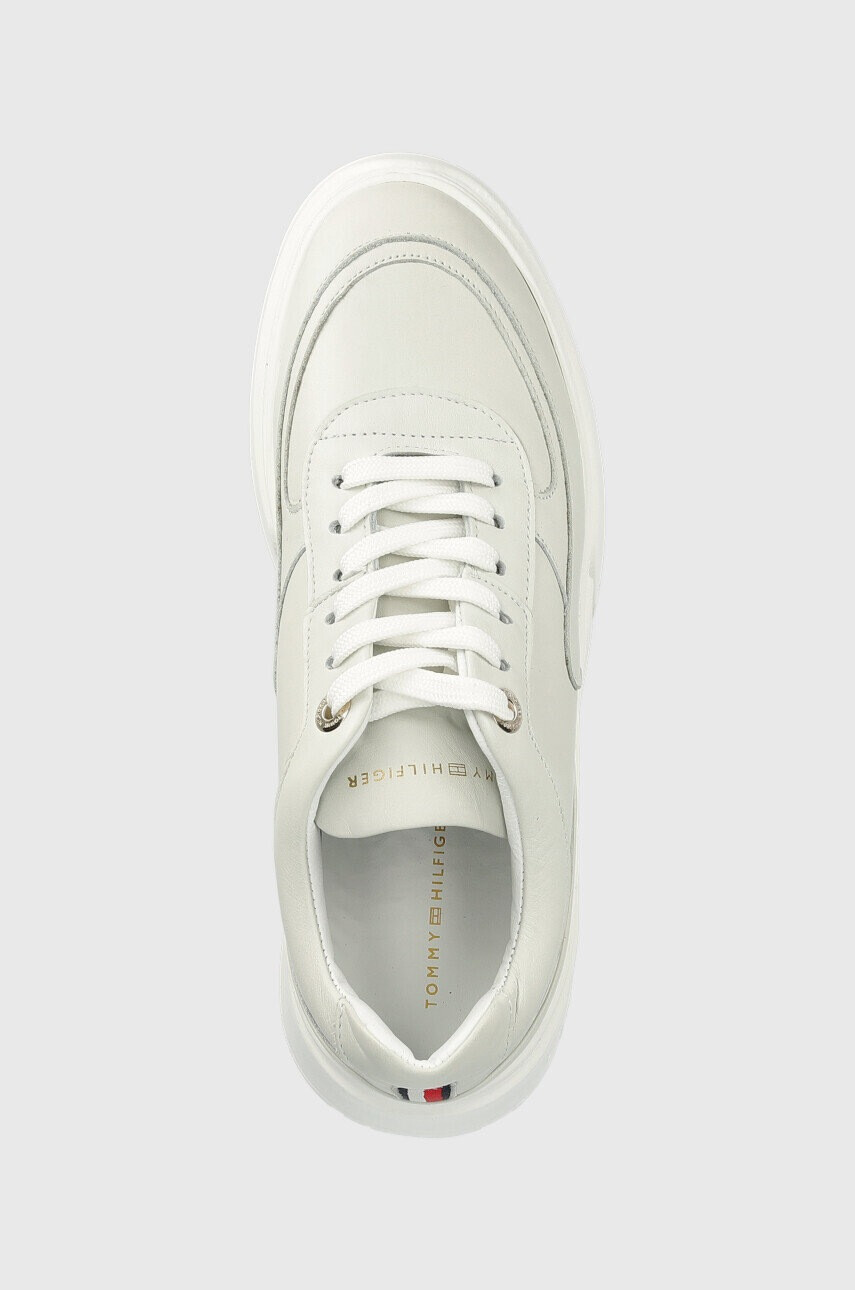 Tommy Hilfiger Кожени маратонки FW0FW06855 CHUNKY LEATHER SNEAKER в сиво - Pepit.bg