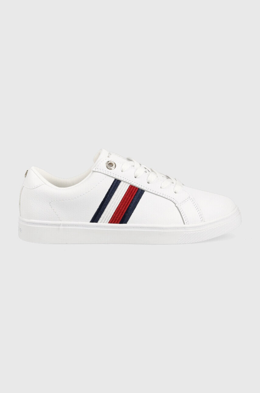 Tommy Hilfiger Кожени маратонки fw0fw06903 essential stripes sneaker в бяло - Pepit.bg
