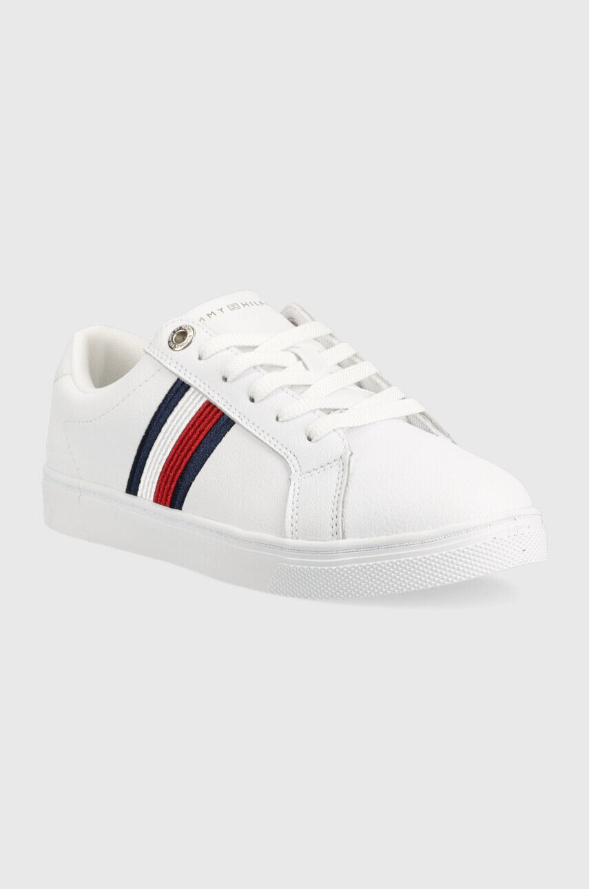 Tommy Hilfiger Кожени маратонки fw0fw06903 essential stripes sneaker в бяло - Pepit.bg