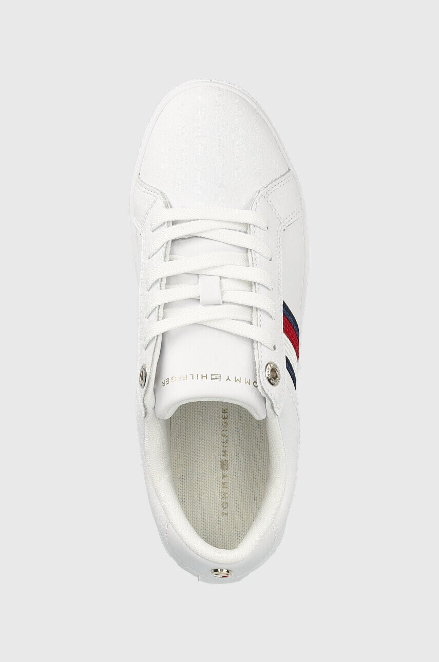 Tommy Hilfiger Кожени маратонки fw0fw06903 essential stripes sneaker в бяло - Pepit.bg