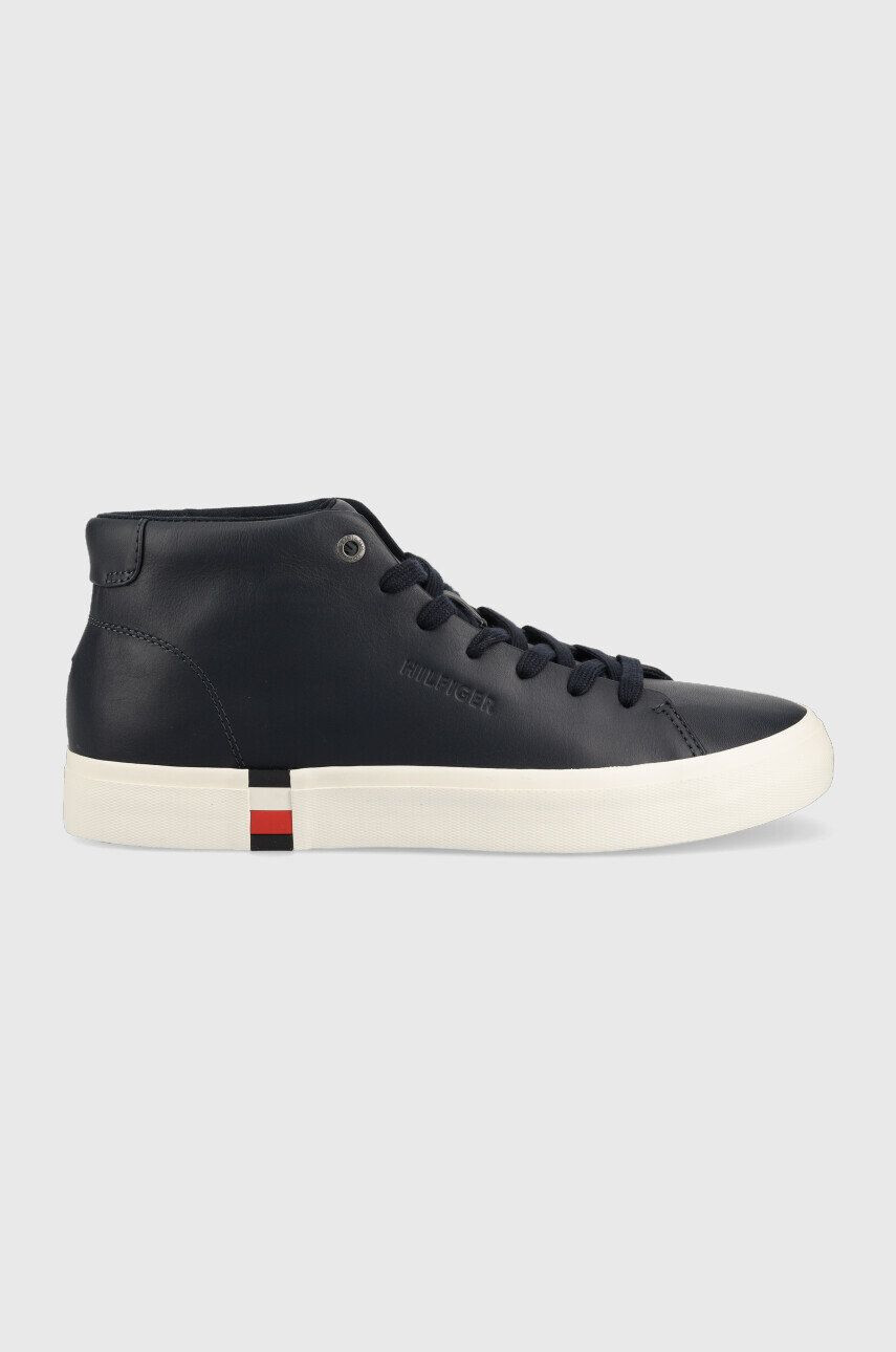 Tommy Hilfiger Кожени маратонки High Modern Vulc в тъмносиньо - Pepit.bg