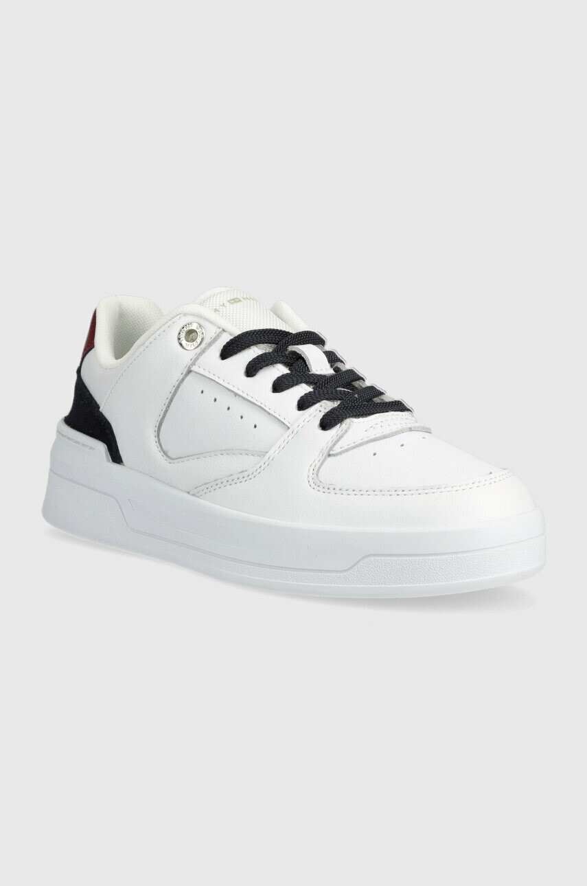 Tommy Hilfiger Кожени маратонки LEATHER BASKET SNEAKER в бяло - Pepit.bg