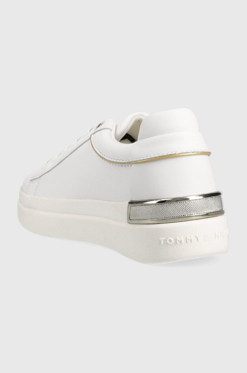 Tommy Hilfiger Кожени маратонки LUX METALLIC CUPSOLE SNEAKER в бяло FW0FW07030 - Pepit.bg