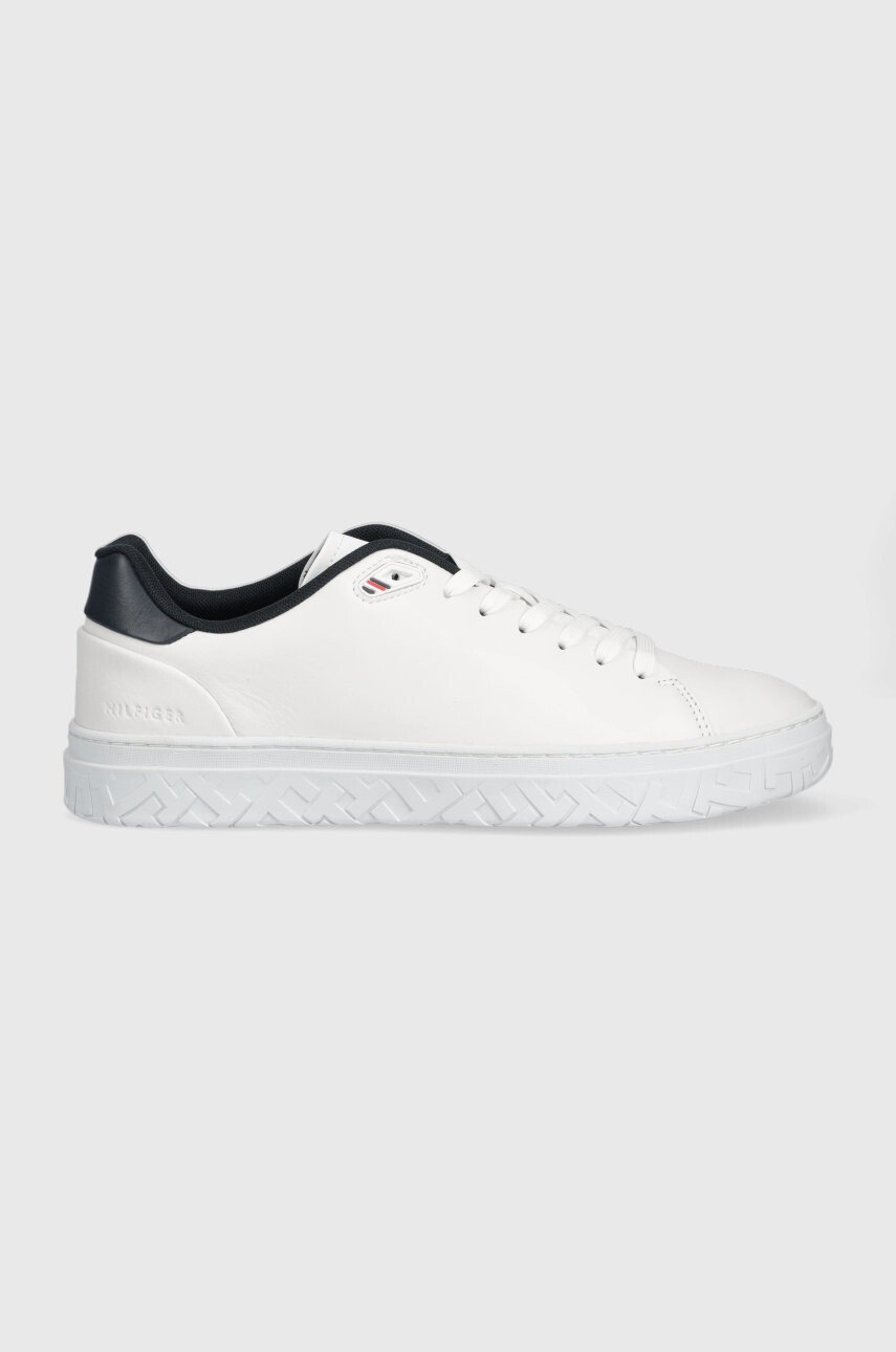 Tommy Hilfiger Кожени маратонки MODERN ICONIC COURT CUP LEATHER в бяло - Pepit.bg