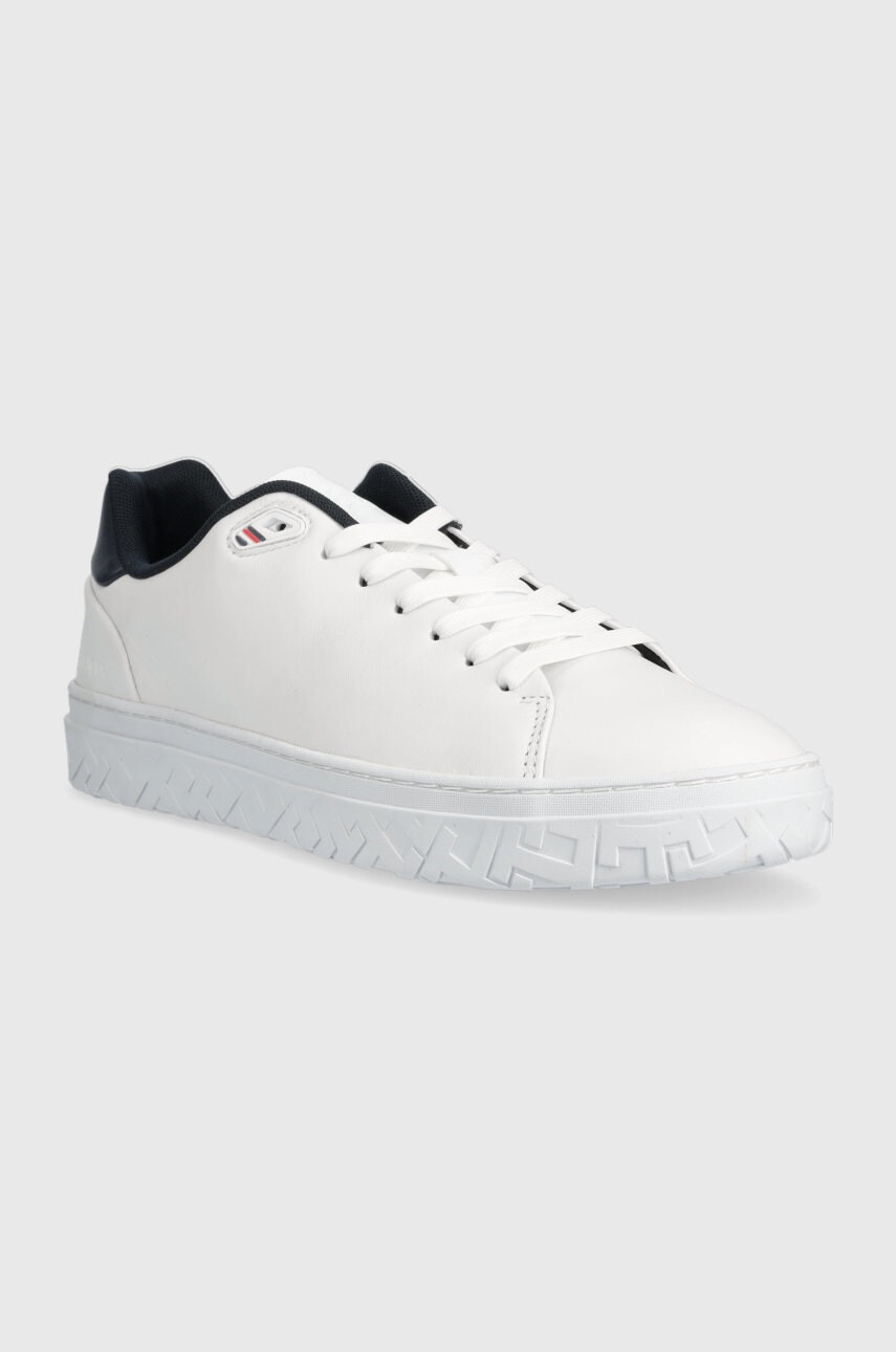 Tommy Hilfiger Кожени маратонки MODERN ICONIC COURT CUP LEATHER в бяло - Pepit.bg