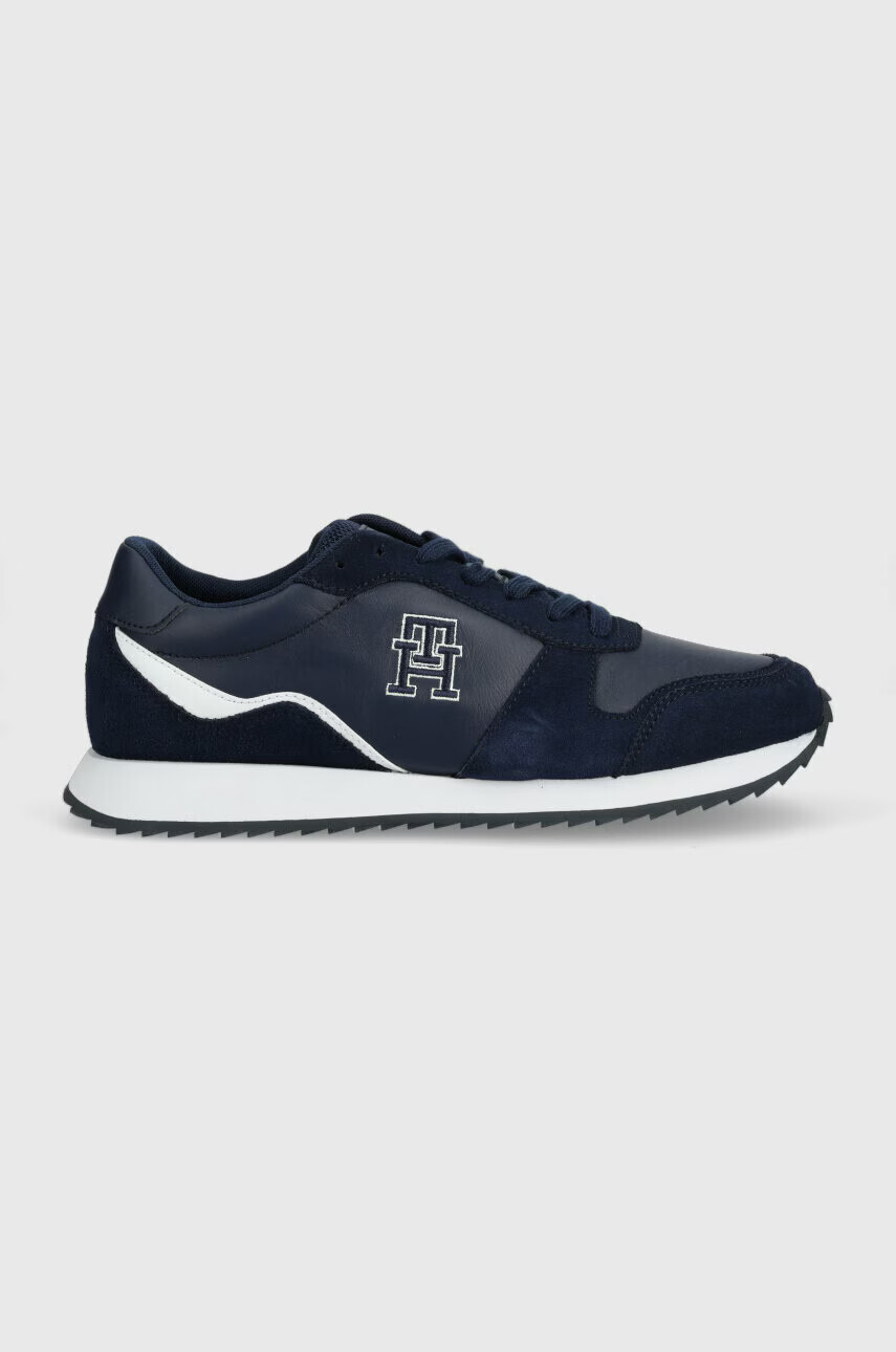 Tommy Hilfiger Кожени маратонки RUNNER EVO LEATHER в бяло FM0FM04479 - Pepit.bg