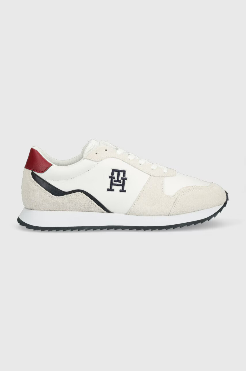 Tommy Hilfiger Кожени маратонки RUNNER EVO LEATHER в бяло FM0FM04479 - Pepit.bg