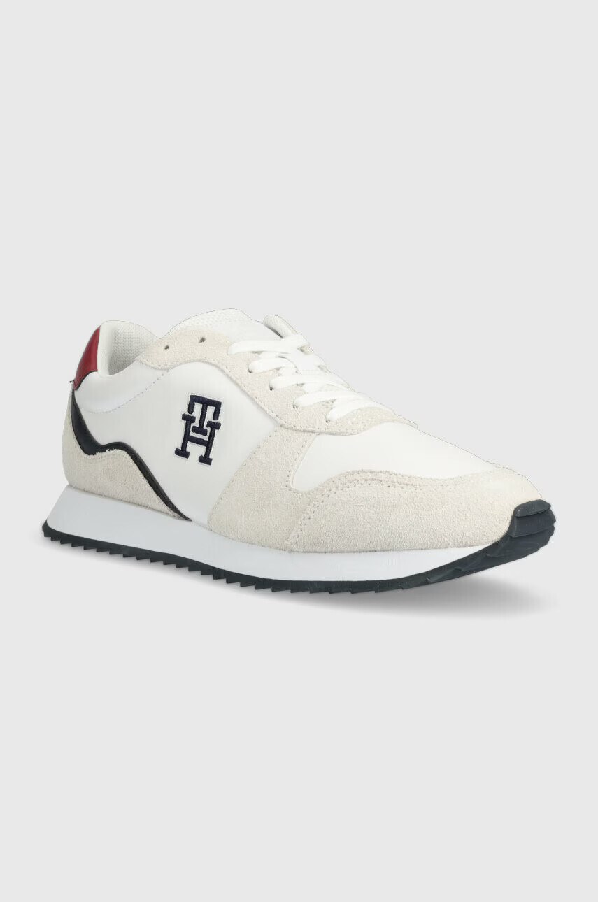 Tommy Hilfiger Кожени маратонки RUNNER EVO LEATHER в бяло FM0FM04479 - Pepit.bg