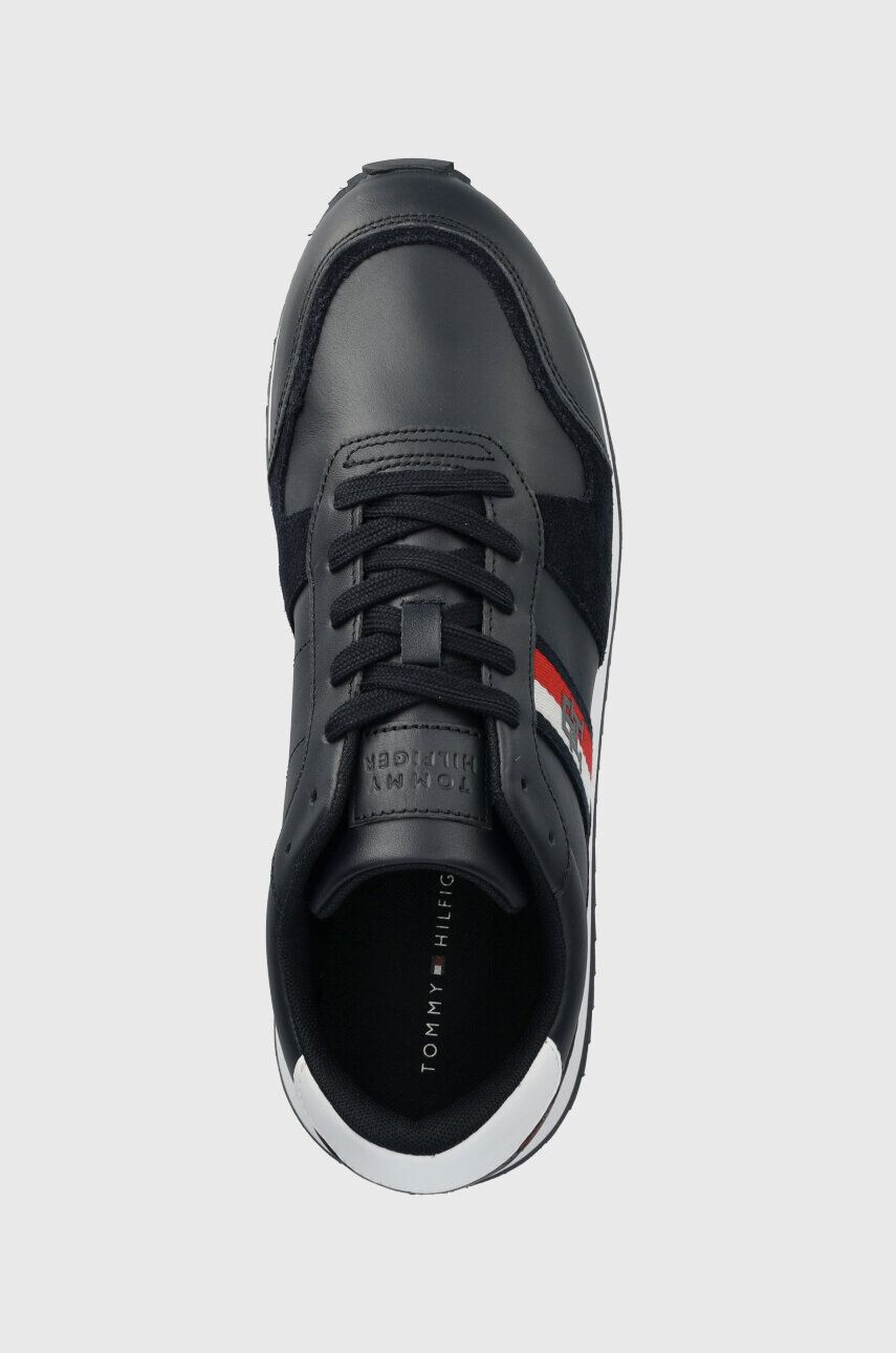 Tommy Hilfiger Кожени маратонки RUNNER EVO LEATHER в тъмносиньо FM0FM04714 - Pepit.bg