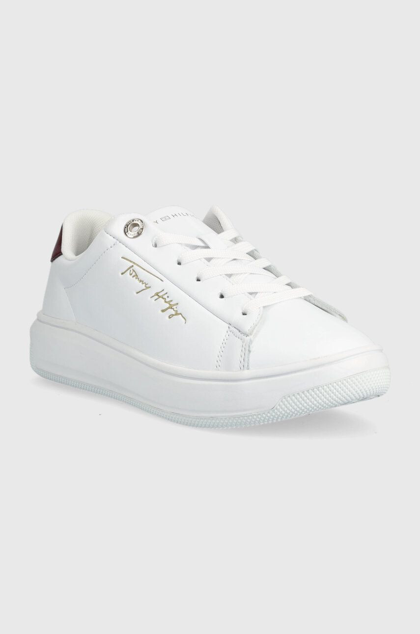 Tommy Hilfiger Кожени маратонки Signature Court Sneaker - Pepit.bg