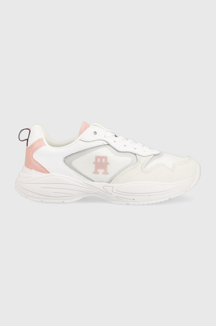 Tommy Hilfiger Кожени маратонки SPORTY TH RUNNER в бяло FW0FW06952 - Pepit.bg