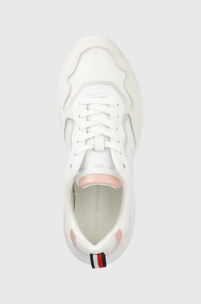 Tommy Hilfiger Кожени маратонки SPORTY TH RUNNER в бяло FW0FW06952 - Pepit.bg