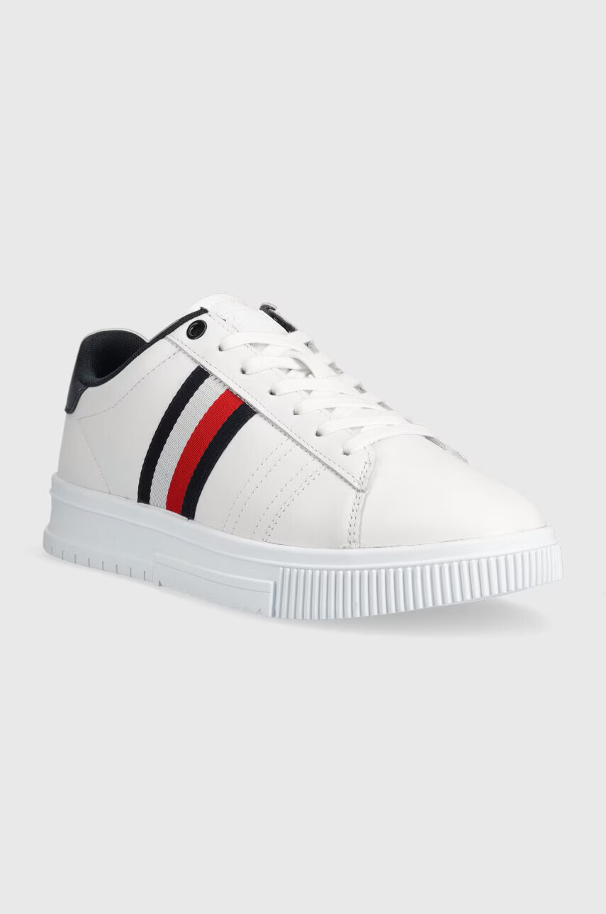 Tommy Hilfiger Кожени маратонки SUPERCUP LEATHER в бяло FM0FM04706 - Pepit.bg