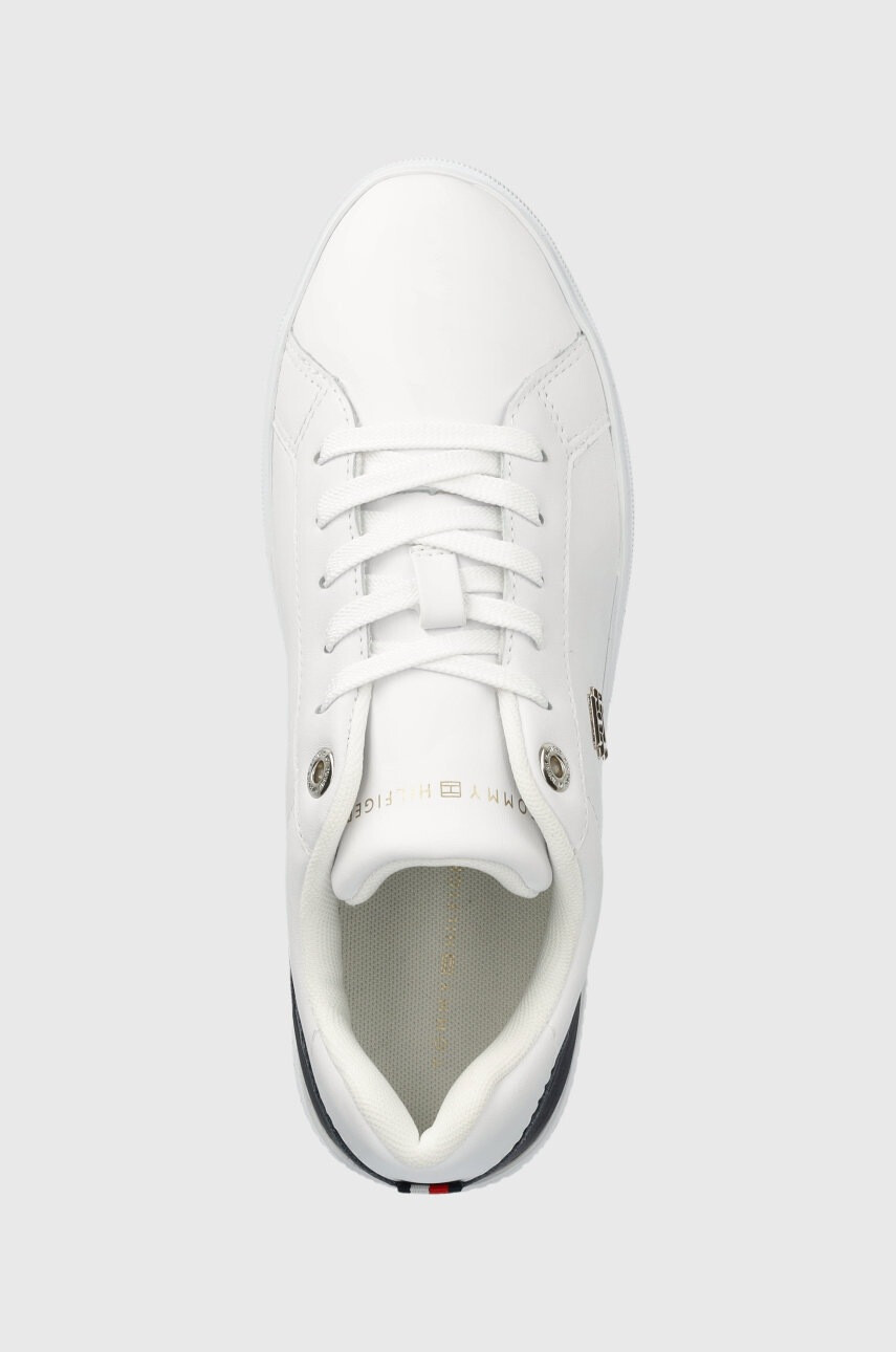 Tommy Hilfiger Кожени маратонки Th Court Sneaker в бяло - Pepit.bg