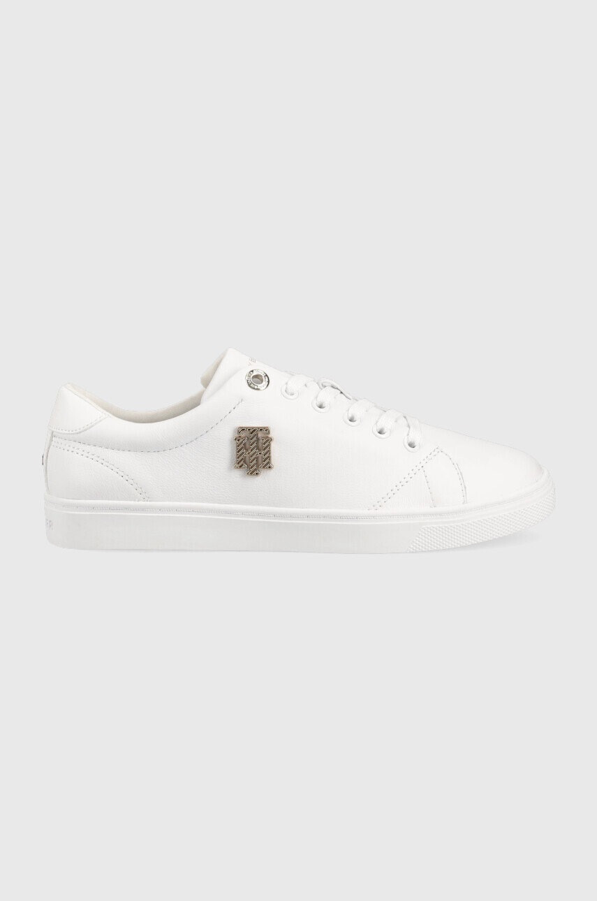 Tommy Hilfiger Кожени маратонки Th Hardware Logo Cupsole - Pepit.bg
