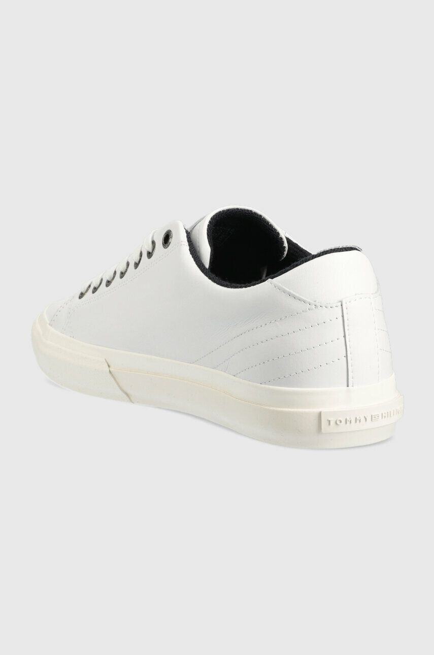 Tommy Hilfiger Кожени маратонки TH HI VULC STREET LOW LEATHER в бяло FM0FM04740 - Pepit.bg