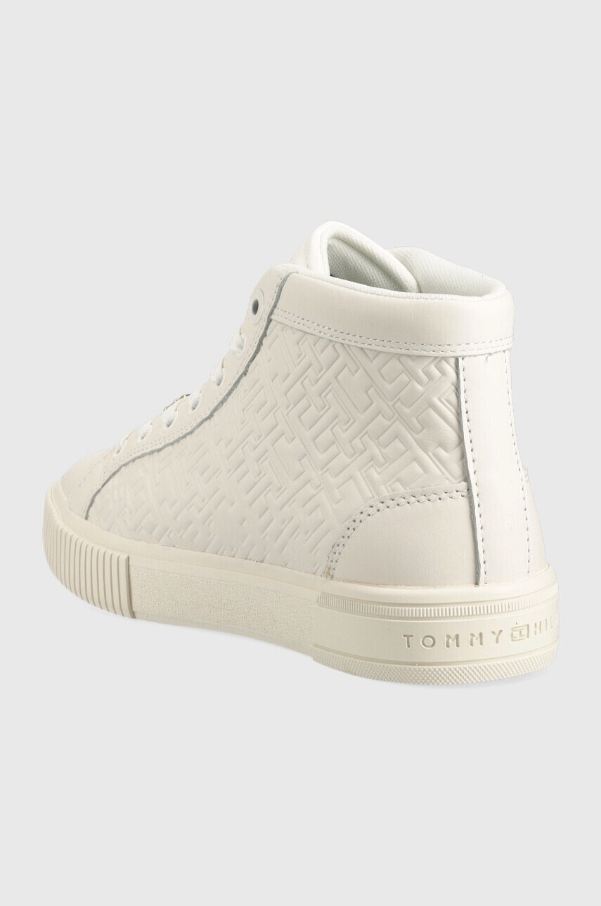 Tommy Hilfiger Кожени маратонки Th Monogram Leather Sneaker High в бежово - Pepit.bg