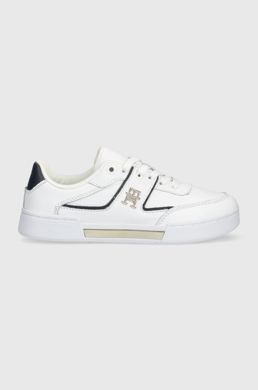Tommy Hilfiger Кожени маратонки Th Prep Court Sneaker в бяло - Pepit.bg