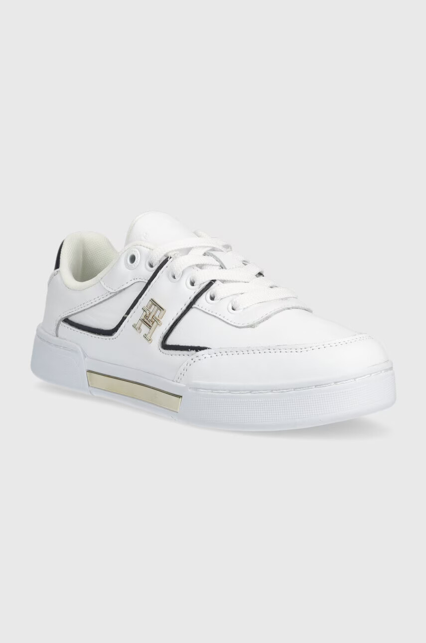 Tommy Hilfiger Кожени маратонки Th Prep Court Sneaker в бяло - Pepit.bg