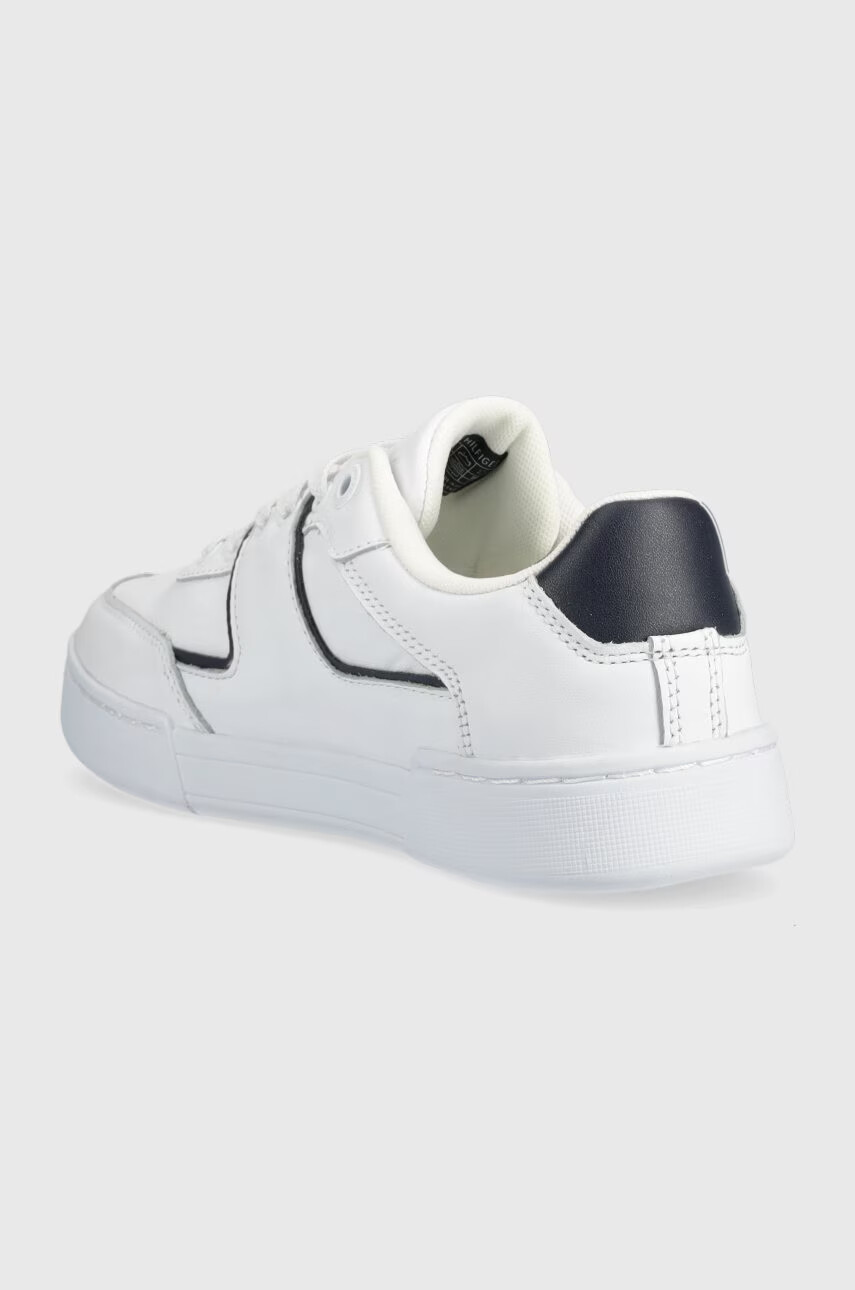 Tommy Hilfiger Кожени маратонки Th Prep Court Sneaker в бяло - Pepit.bg