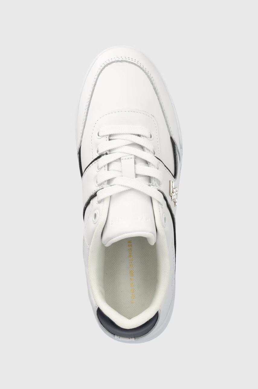 Tommy Hilfiger Кожени маратонки Th Prep Court Sneaker в бяло - Pepit.bg