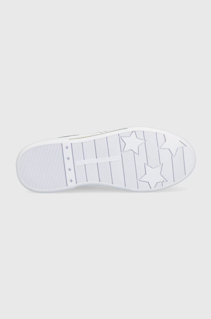 Tommy Hilfiger Кожени маратонки Th Prep Court Sneaker в бяло - Pepit.bg
