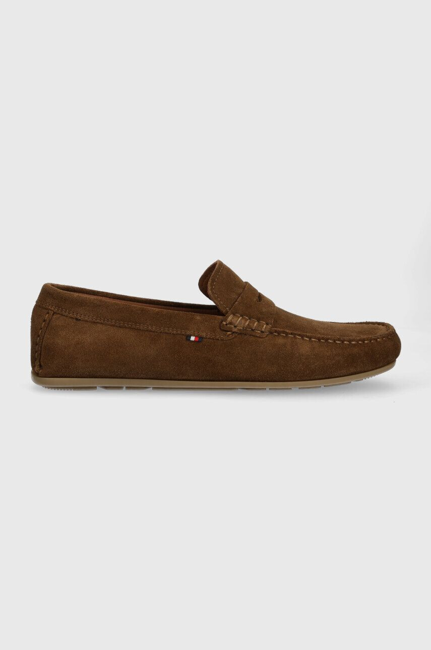 Tommy Hilfiger Кожени мокасини CASUAL HILFIGER SUEDE DRIVER в кафяво FM0FM04271 - Pepit.bg