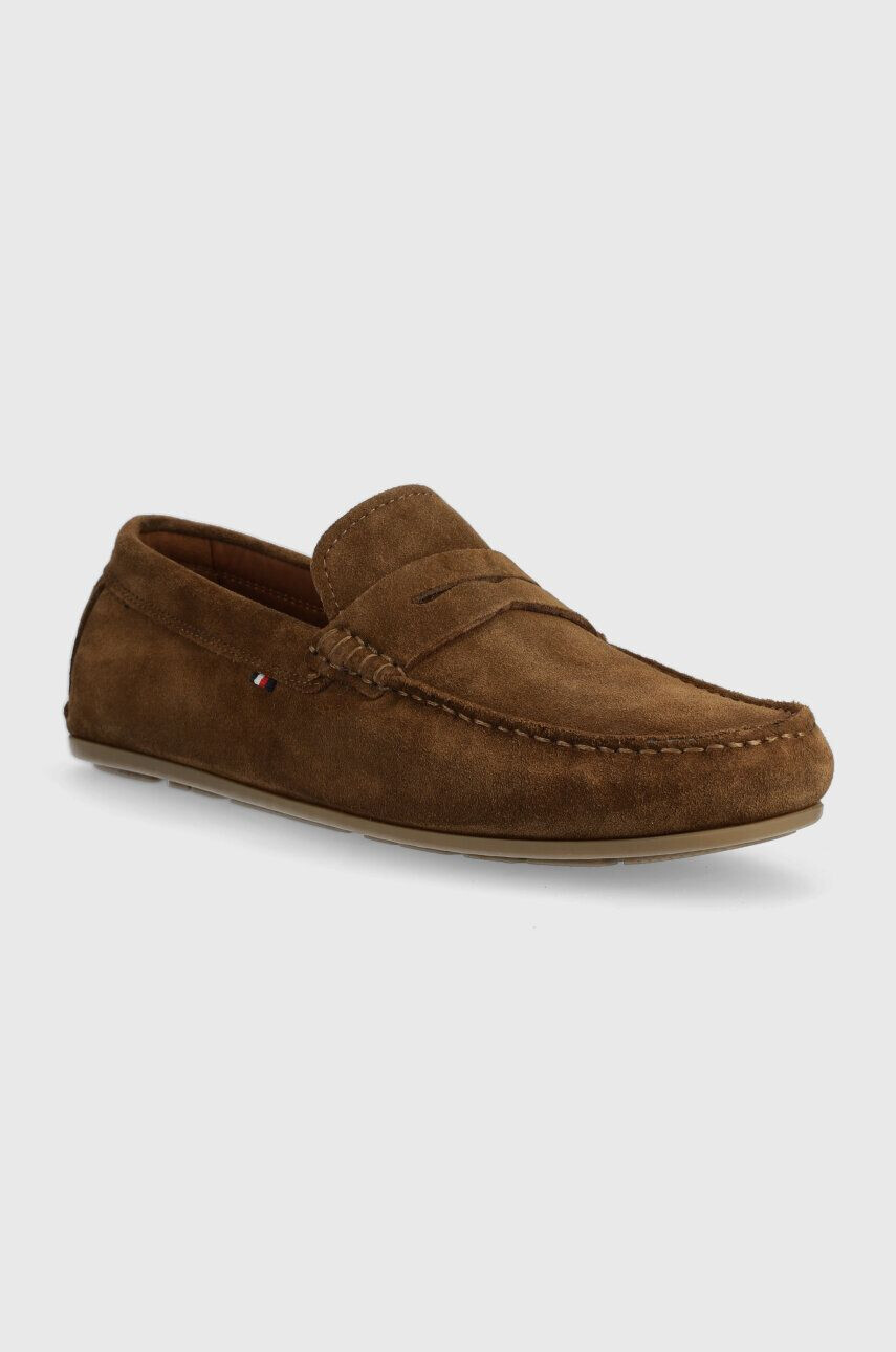 Tommy Hilfiger Кожени мокасини CASUAL HILFIGER SUEDE DRIVER в кафяво FM0FM04271 - Pepit.bg