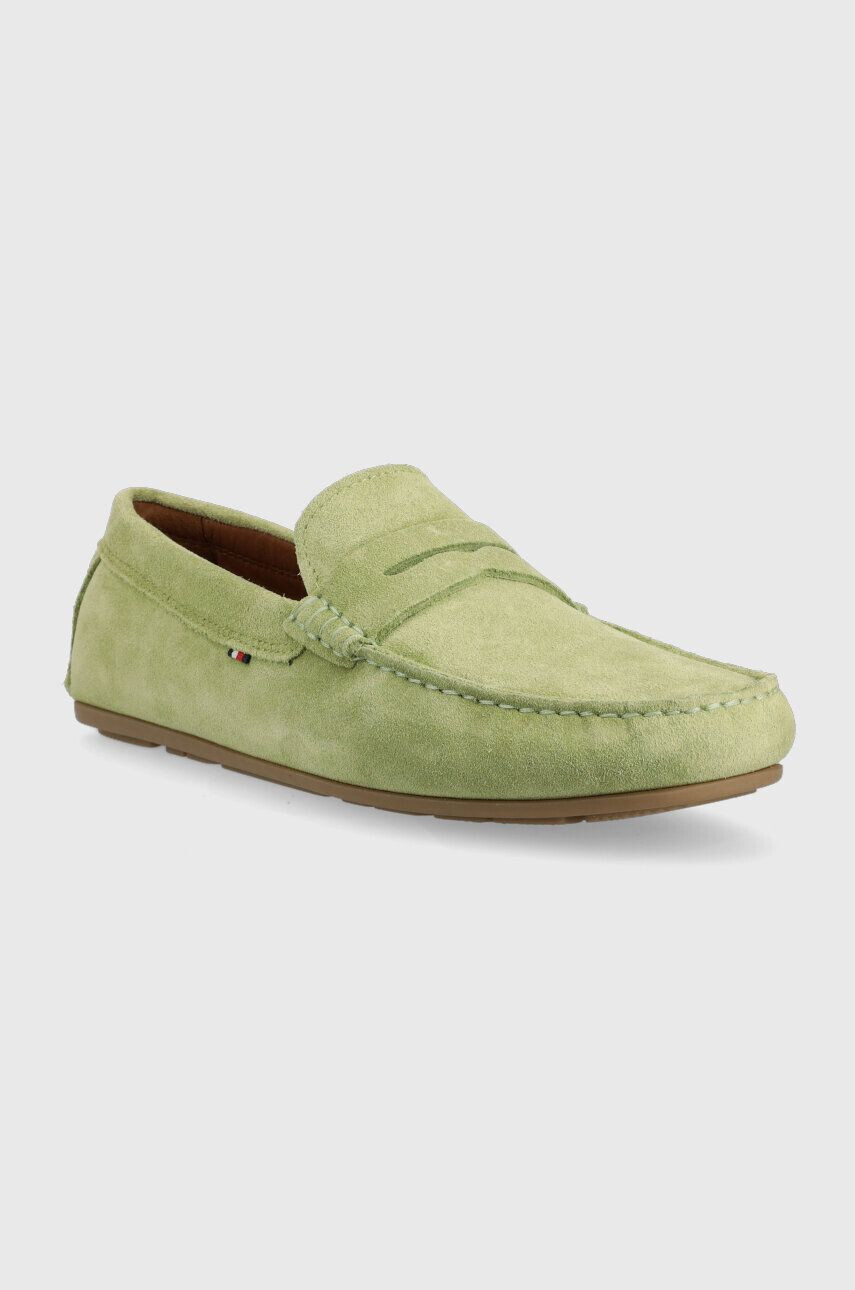 Tommy Hilfiger Кожени мокасини CASUAL HILFIGER SUEDE DRIVER в зелено FM0FM04271 - Pepit.bg