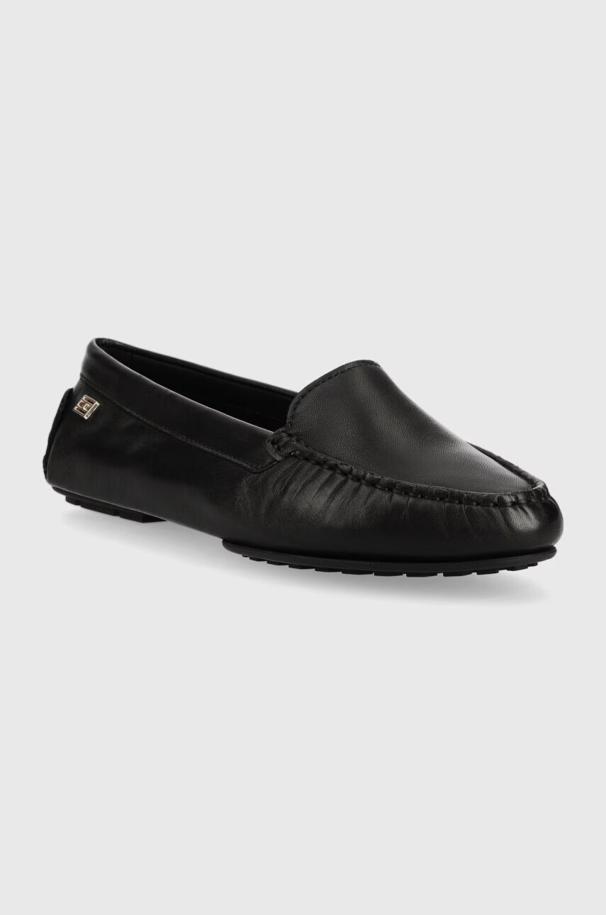 Tommy Hilfiger Кожени мокасини ESSENTIAL CHIC MOCASSIN в черно с равна подметка FW0FW07224 - Pepit.bg