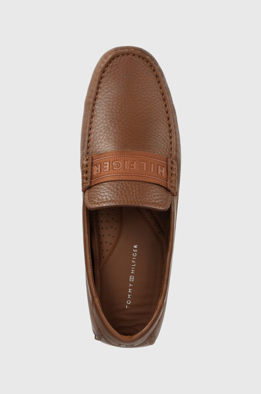 Tommy Hilfiger Кожени мокасини Printed Hilfiger Driver - Pepit.bg