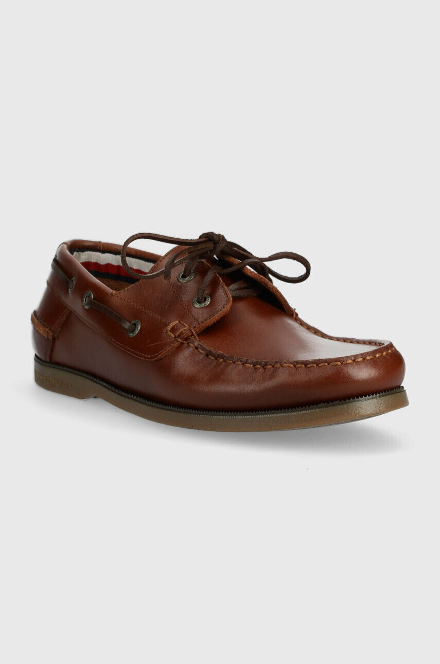 Tommy Hilfiger Кожени мокасини TH BOAT SHOE CORE LEATHER - Pepit.bg