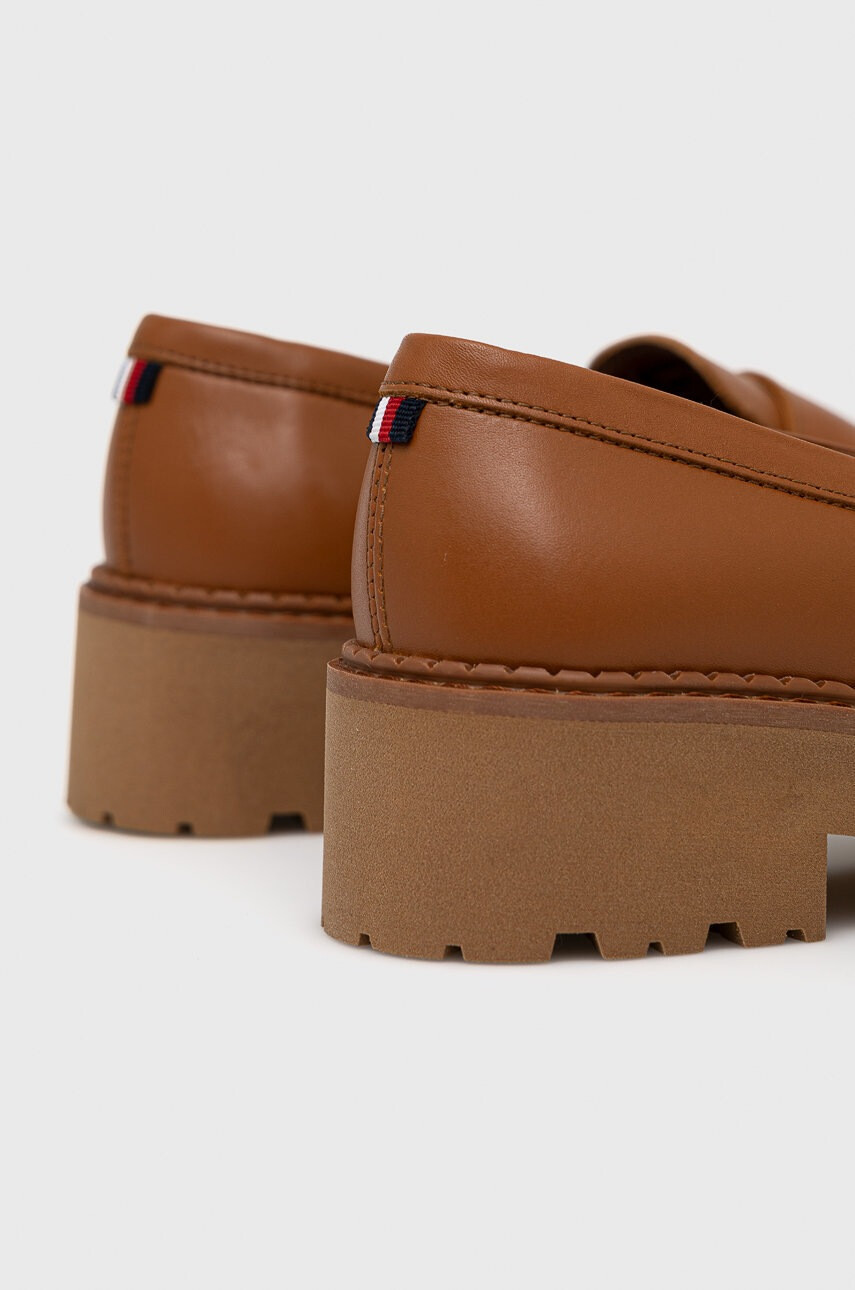 Tommy Hilfiger Кожени мокасини Th Hardware Chunky Loafer - Pepit.bg