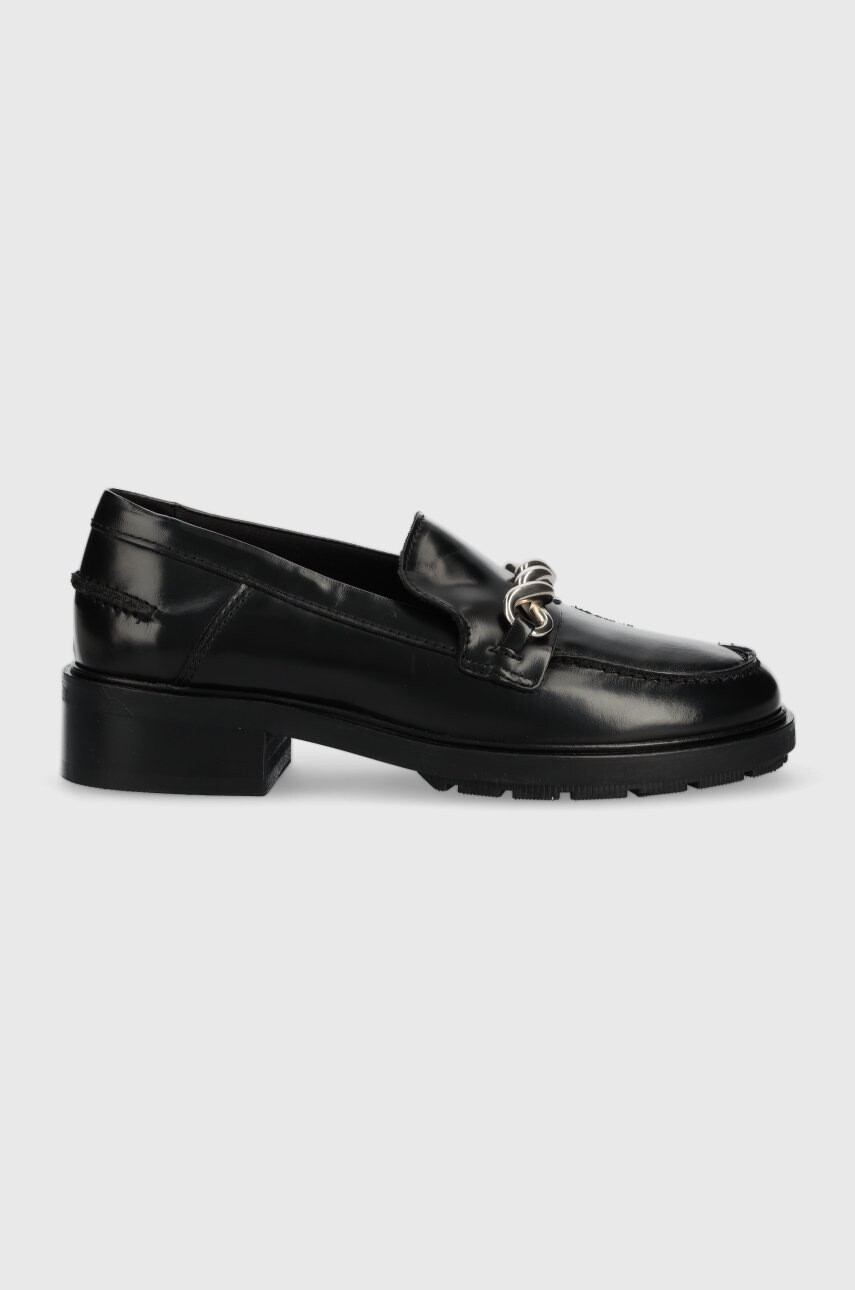 Tommy Hilfiger Кожени мокасини Tommy Twist Mocassin в черно с платформа - Pepit.bg