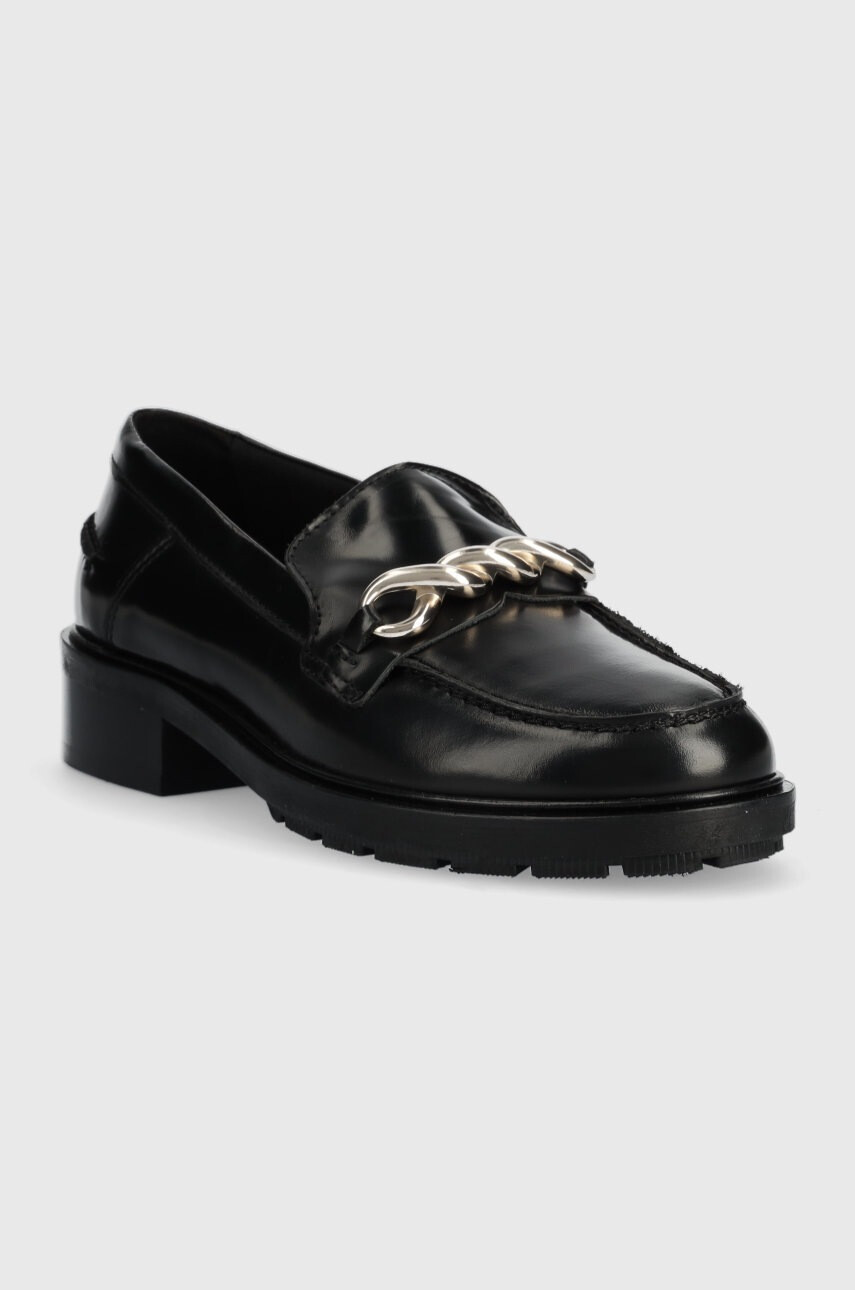 Tommy Hilfiger Кожени мокасини Tommy Twist Mocassin в черно с платформа - Pepit.bg