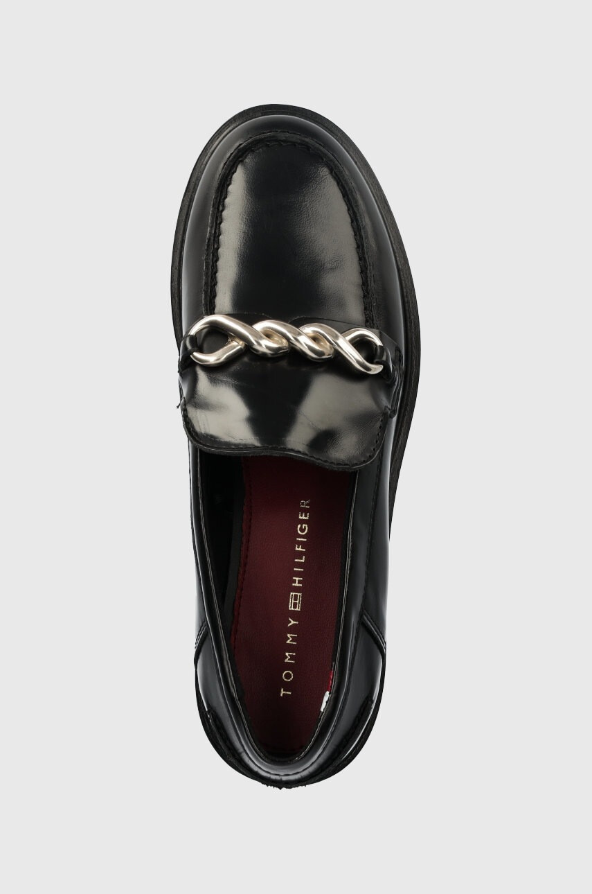 Tommy Hilfiger Кожени мокасини Tommy Twist Mocassin в черно с платформа - Pepit.bg