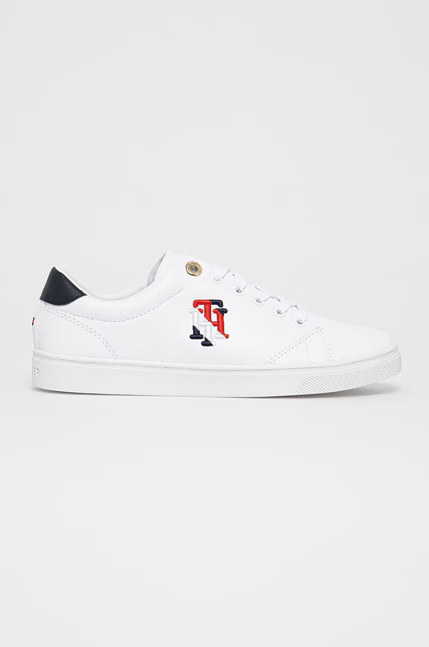 Tommy Hilfiger Кожени обувки в бяло с равна подметка - Pepit.bg