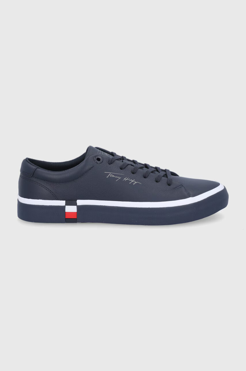 Tommy Hilfiger Кожени обувки в тъмносиньо - Pepit.bg