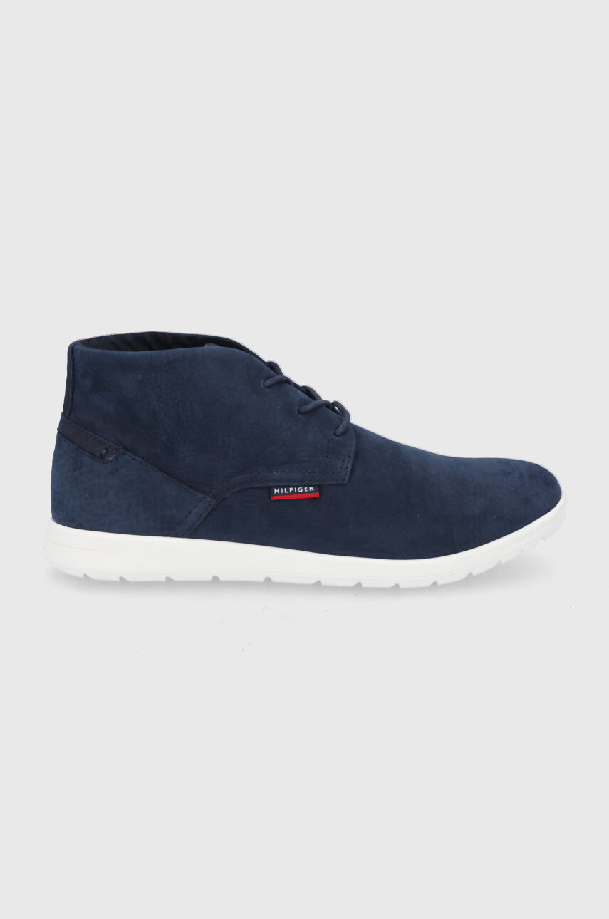 Tommy Hilfiger Кожени обувки мъжки в тъмносиньо - Pepit.bg