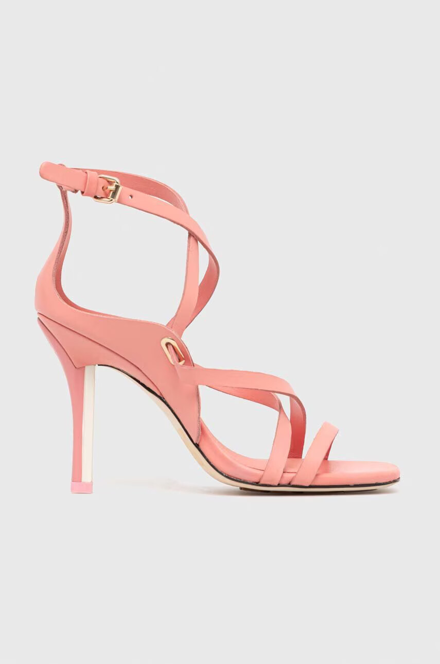 Tommy Hilfiger Кожени обувки с висок ток Elevated Th High Heel в розово - Pepit.bg