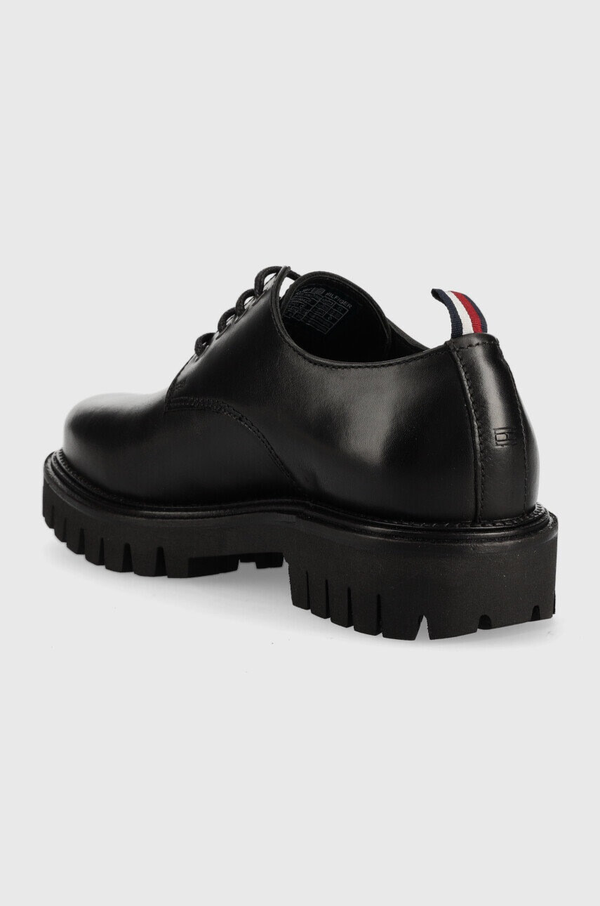 Tommy Hilfiger Кожени половинки обувки в черно - Pepit.bg
