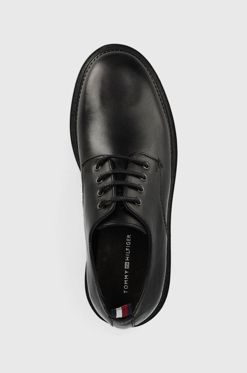 Tommy Hilfiger Кожени половинки обувки в черно - Pepit.bg