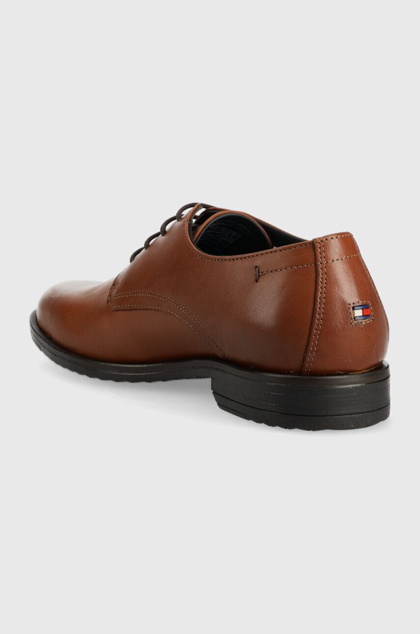 Tommy Hilfiger Кожени половинки обувки CORE HILFIGER LTH LACE UP SHOE в кафяво FM0FM03955 - Pepit.bg