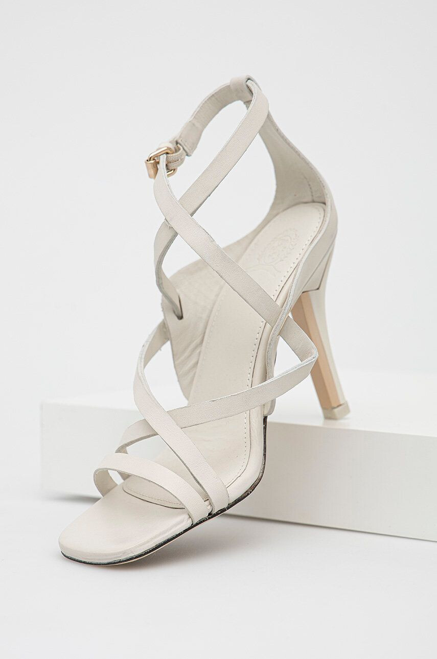 Tommy Hilfiger Кожени сандали Elevated Th High Heel в бяло - Pepit.bg