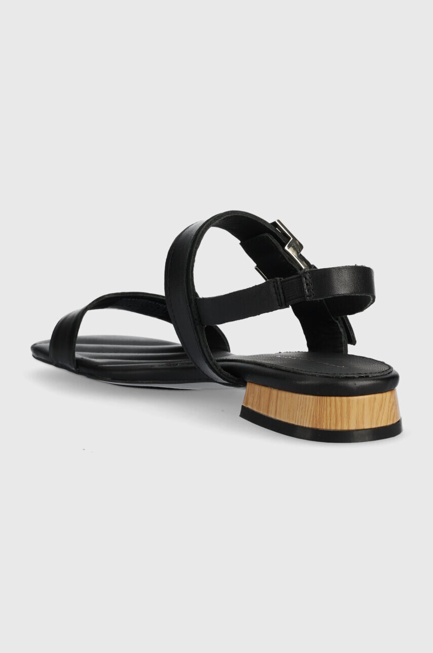 Tommy Hilfiger Кожени сандали HARDWARE FLAT SANDAL в черно FW0FW07094 - Pepit.bg