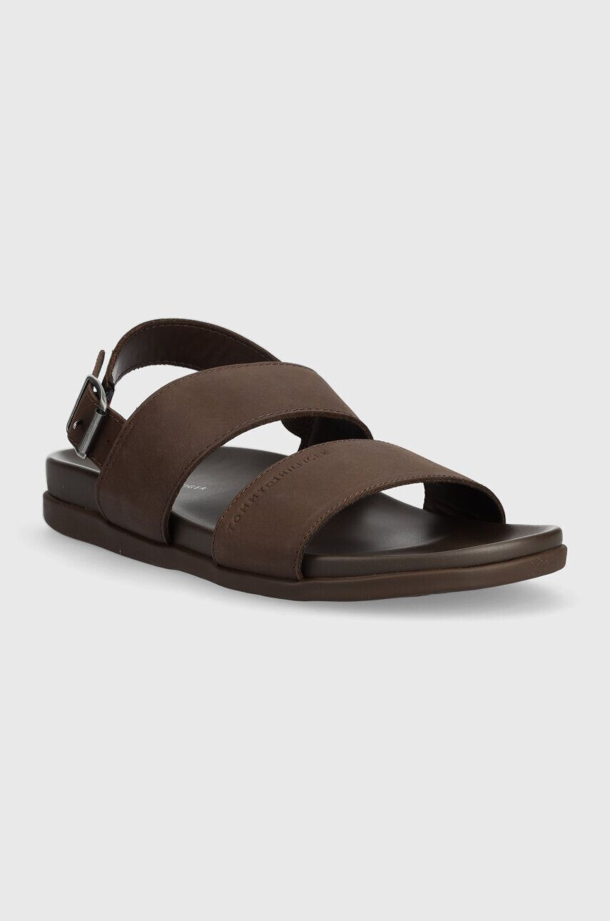 Tommy Hilfiger Кожени сандали HILFIGER PREMIUM LEATHER SANDAL - Pepit.bg