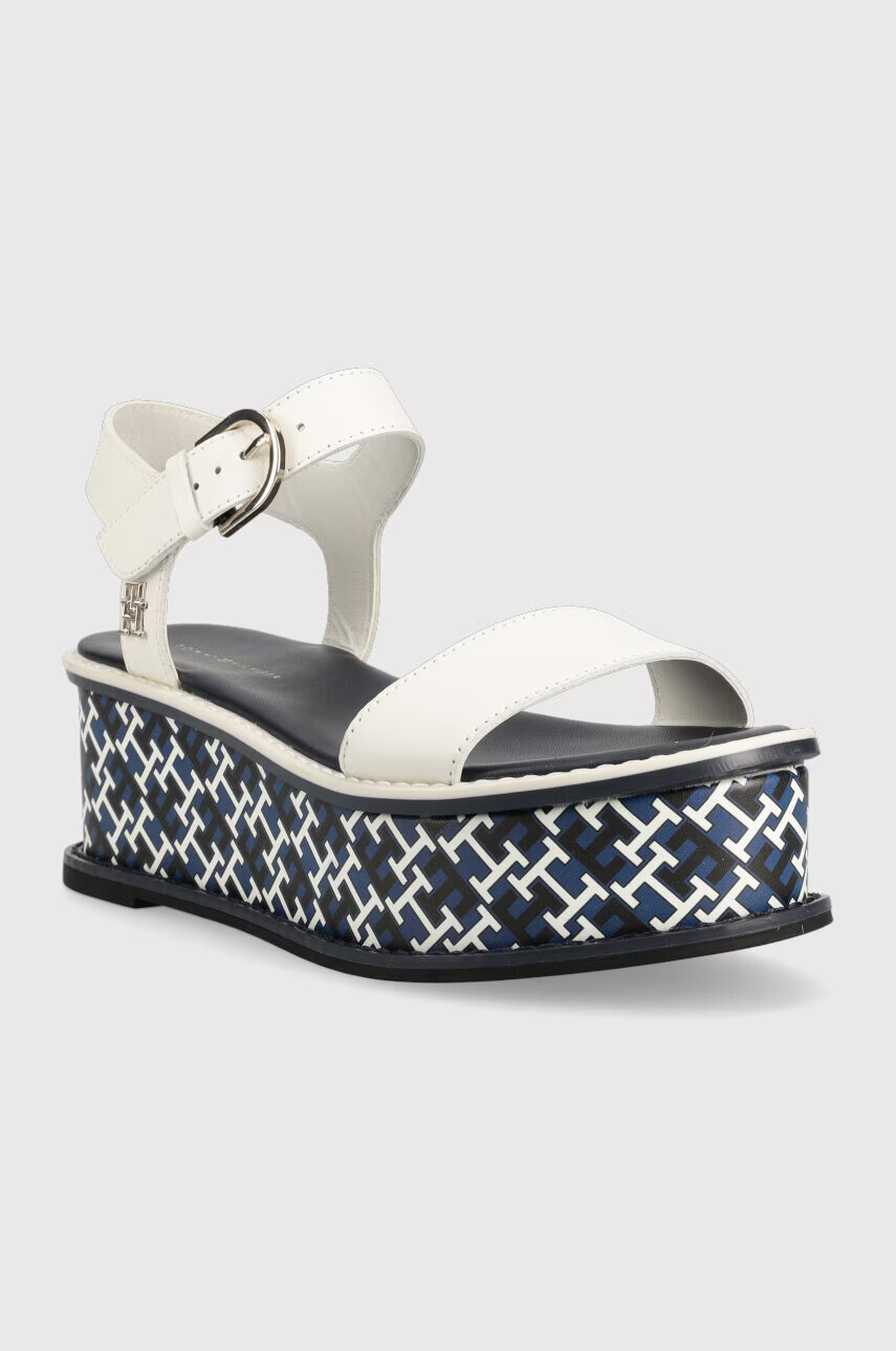 Tommy Hilfiger Кожени сандали NEW ARTISANAL FLATFORM в бяло с платформа - Pepit.bg