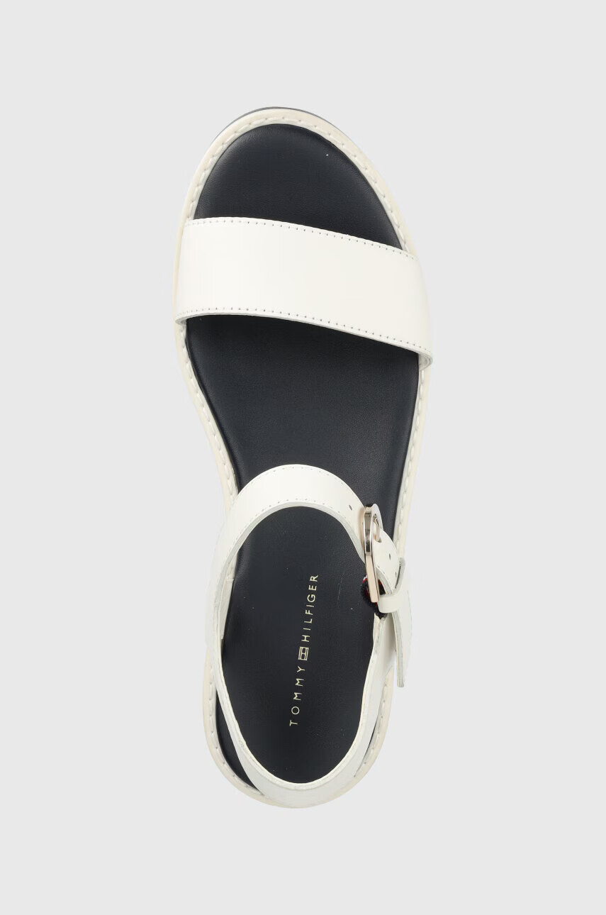 Tommy Hilfiger Кожени сандали NEW ARTISANAL FLATFORM в бяло с платформа - Pepit.bg